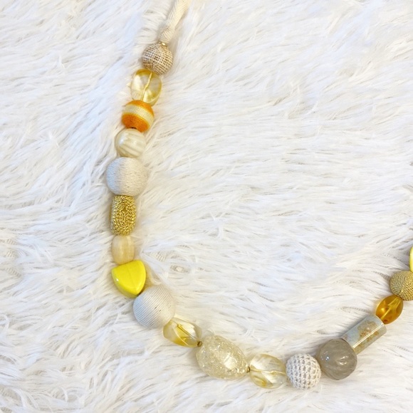 NWT CHICOS | Pastel Beaded drop gold necklace summer - Picture 2 of 8